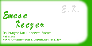 emese keczer business card